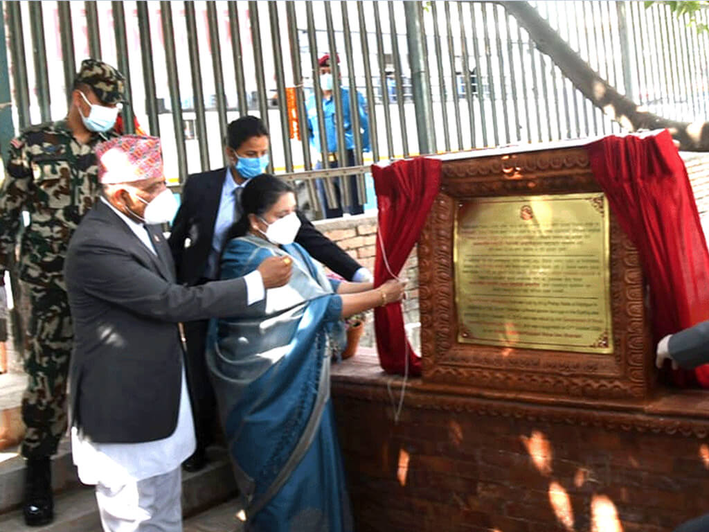 राष्ट्रपति भण्डारीद्वारा रानीपोखरी उद्घाटन