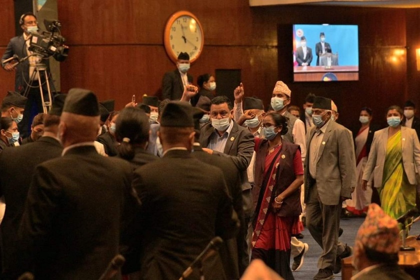 प्रतिपक्षको नाराबाजीका बीच बजेट पारित